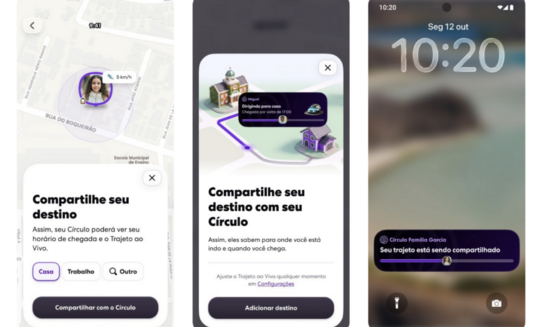 Imagem ilustrativa do recurso Trajeto ao Vivo da Life360