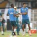 Jogadores da Seleção Brasileira em treino