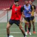 São Paulo treinando para o jogo contra o Cruzeiro