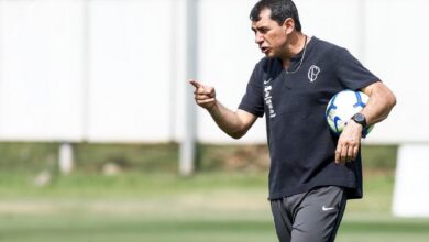 Fábio Carille em ação como treinador