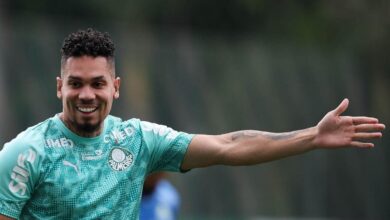 Jogadores do Palmeiras em treinamento