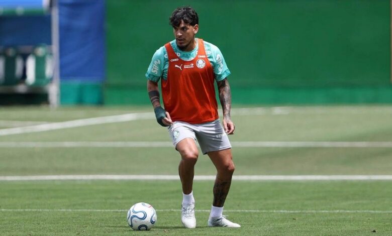 Gustavo Gómez durante coletiva