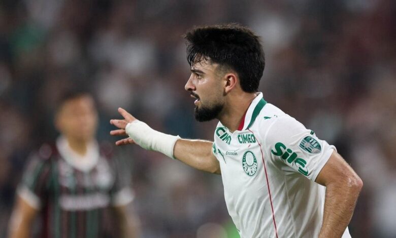 Torcida do Palmeiras comemora a vitória na Libertadores