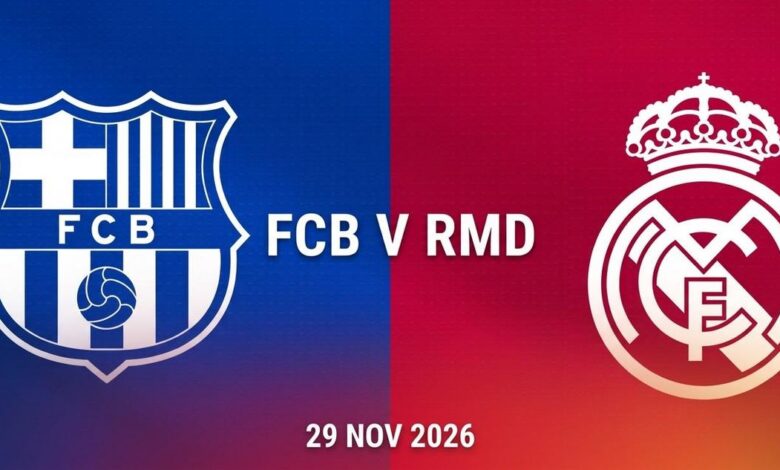 Barcelona e Real Madrid se enfrentando no Camp Nou