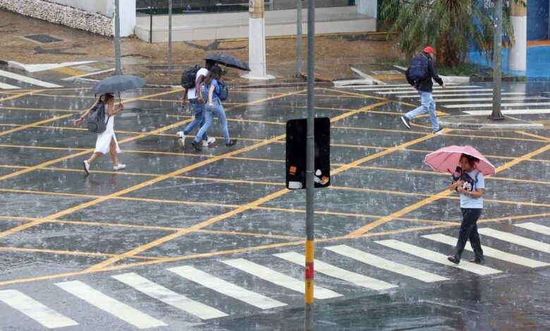Chuva intensa com rajada de vento em Campinas