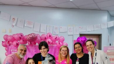 Participantes do concurso de pinturas entre os hospitais Mário Gatti e Ouro Verde