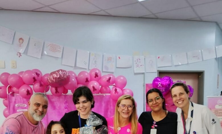Participantes do concurso de pinturas entre os hospitais Mário Gatti e Ouro Verde