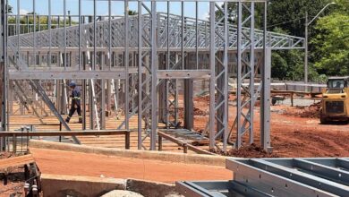 Estrutura metálica instalada na área do Ceprocamp da região do São Marcos