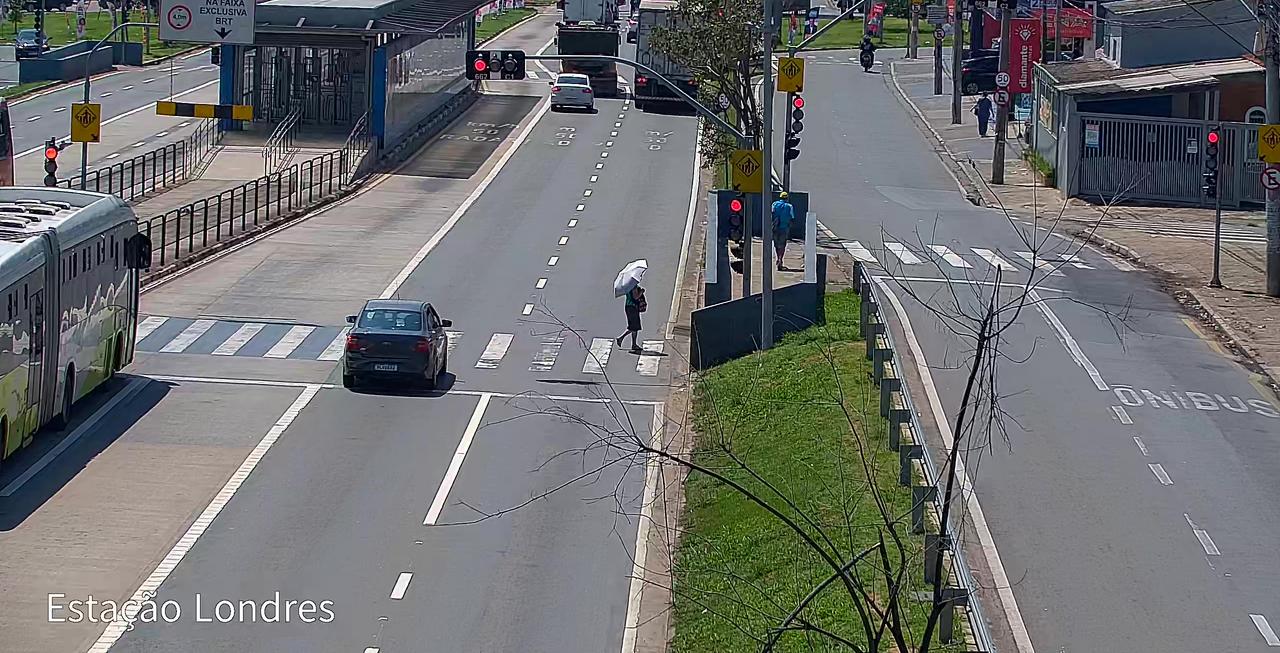 Câmeras na altura da Estação BRT Londres e da Metrocamp com infrações comuns de trânsito