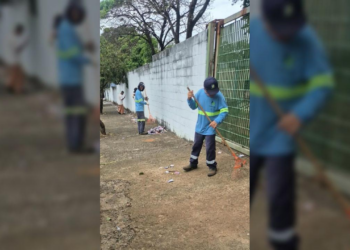 Mutirão de limpeza é realizado pela Prefeitura de Hortolândia no entorno das unidades de ensino