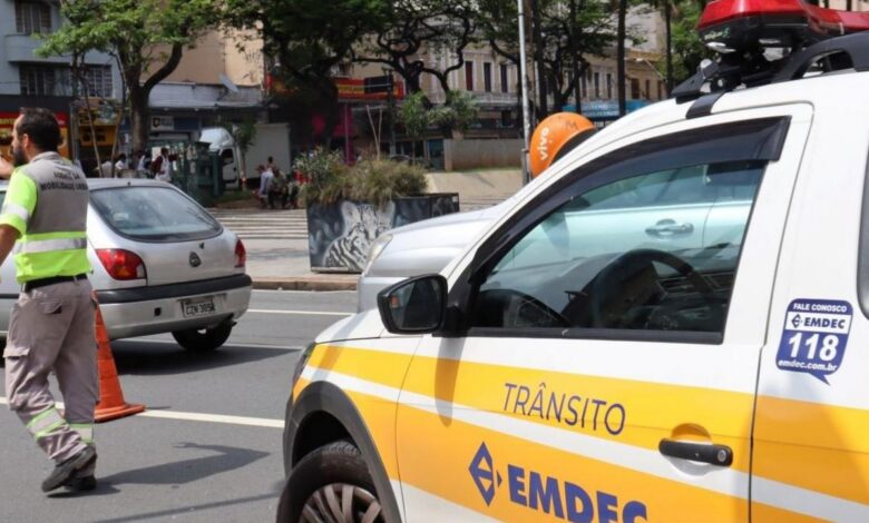 Operação de trânsito no Centro de Campinas para eleições 2026