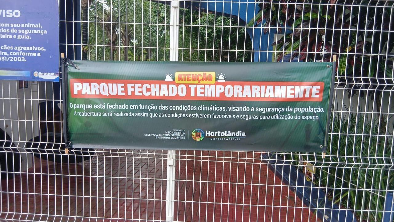 Parque Socioambiental Irmã Dorothy Stang fechado devido ao volume de chuvas