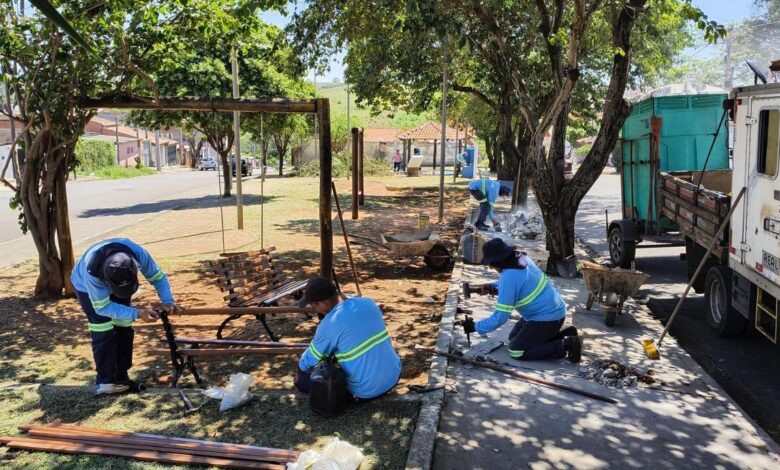 Prefeitura de Hortolândia inicia nova revitalização de praça localizada na rua Cruz e Souza, no Jardim Amanda