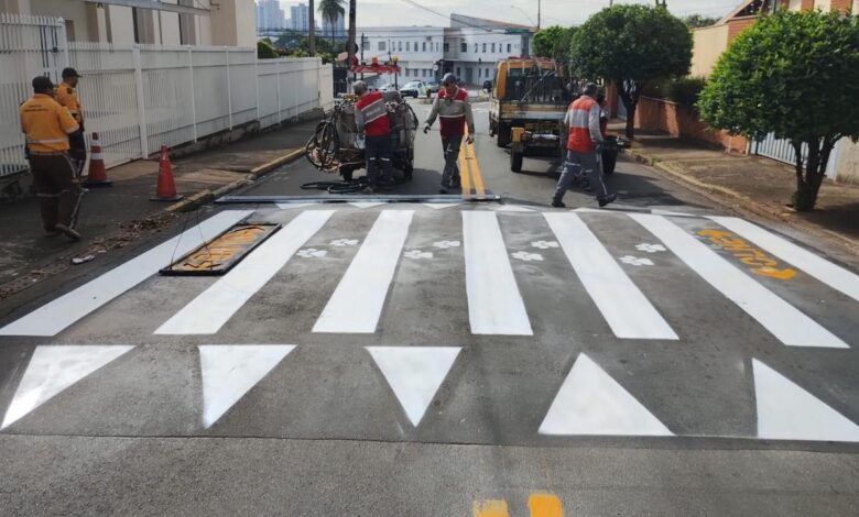 Ruas do Pq. Hortolândia no entorno de comércios e unidades de ensino recebem reforço na segurança viária