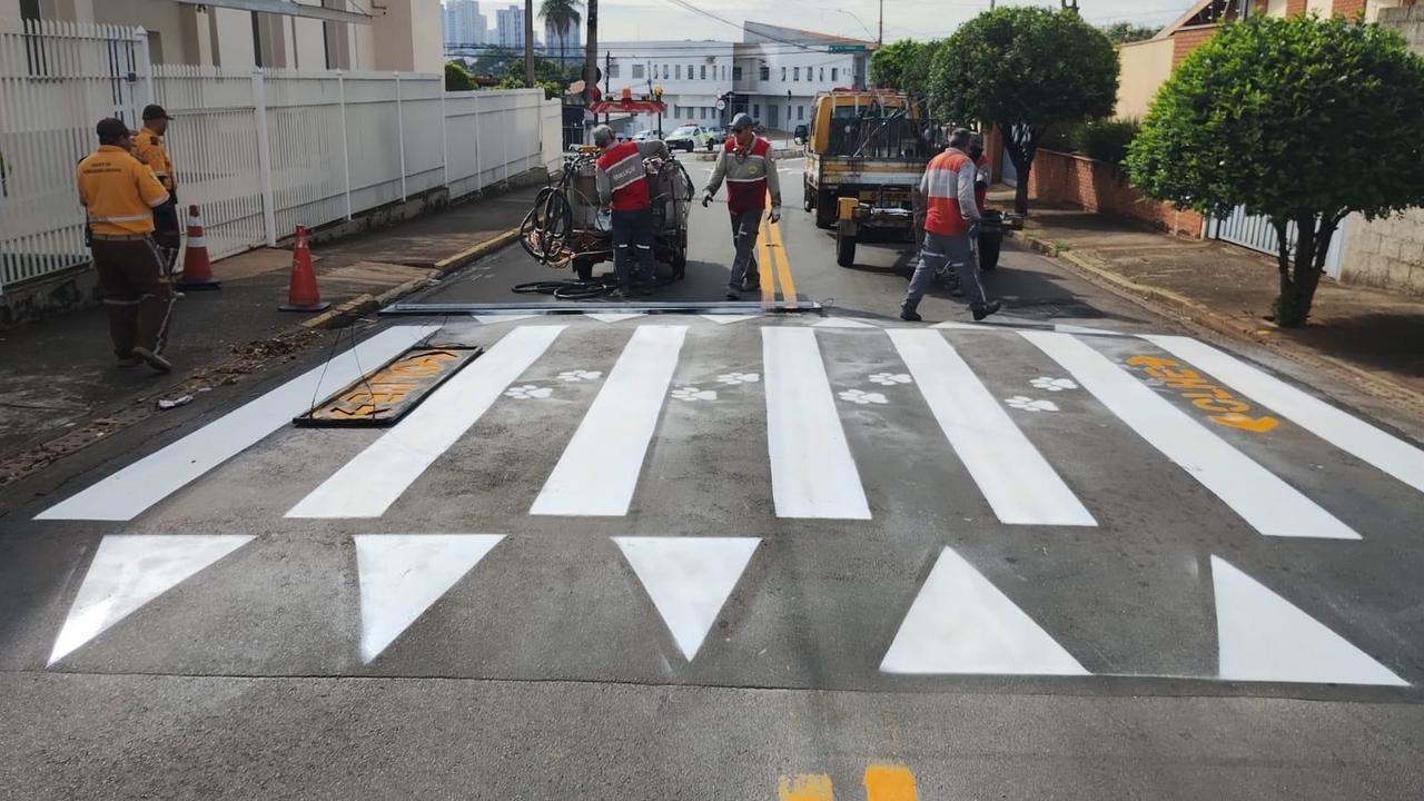 Ruas do Pq. Hortolândia no entorno de comércios e unidades de ensino recebem reforço na segurança viária